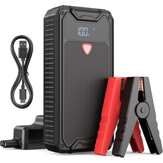 NEX-POW 4000A Jump Box, 12V Car Battery Jump Starter with LCD Display and Jumper Cable