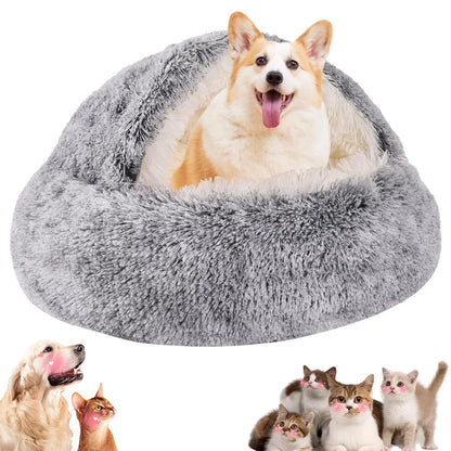 Reyox Dog Deds for Small Dogs Cats,Washable Covered Dog Bed,Puppy Calming Donut Dog Cat Beds, 24" x 24"