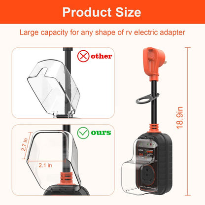 Surge Protector for RV, 30 Amp RV Circuit Analyzerwith Waterproof Cover and Anti-Theft Cable Lock