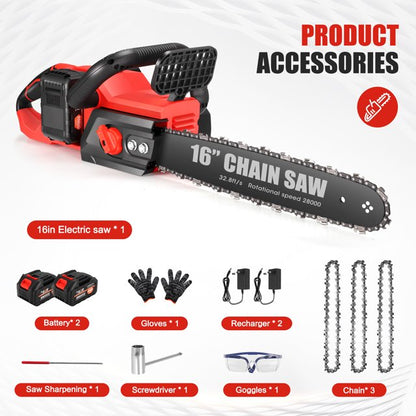 RELOIVE 42V 16" Brushless Cordless Chainsaw Great For Tree Felling, Limbing, Pruning, and Firewood U56