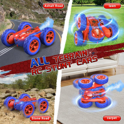 JUGAAD LIFE Remote Control Cars RC Stunt Cars, 360 Flip 4WD Rechargeable, Birthday Gifts Toys for Boys Girls Kids 3 4 5 6 7 8 9 10 Years Old