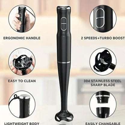 Powerful Immersion Blender – Blend, Whip, and Puree Like a Pro in Seconds